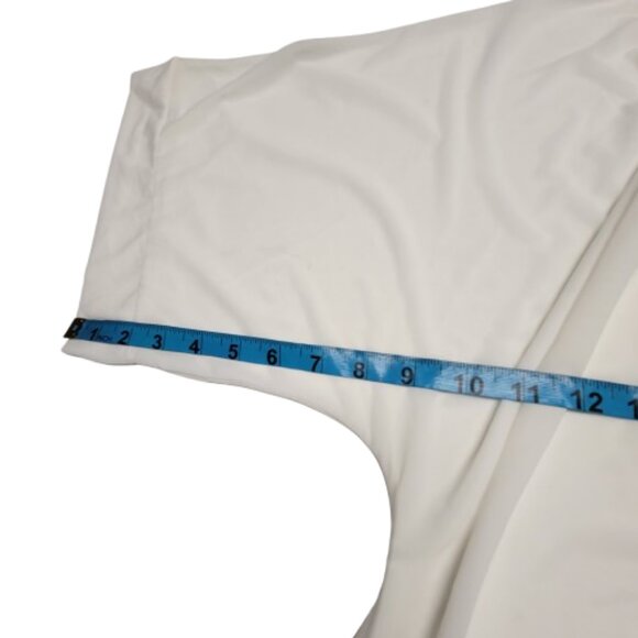 Oversized White Tunic Swimsuit CoverUp Loose Fitting Lightweight Top-Size S - Picture 4 of 9